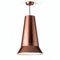 Luminária suspensa de metal cobre 30 x 30 x 50cm para iluminação interna